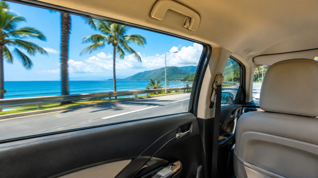 Enjoying a smooth, scenic drive from Hoi An to Da Nang Airport along the coastal highway.