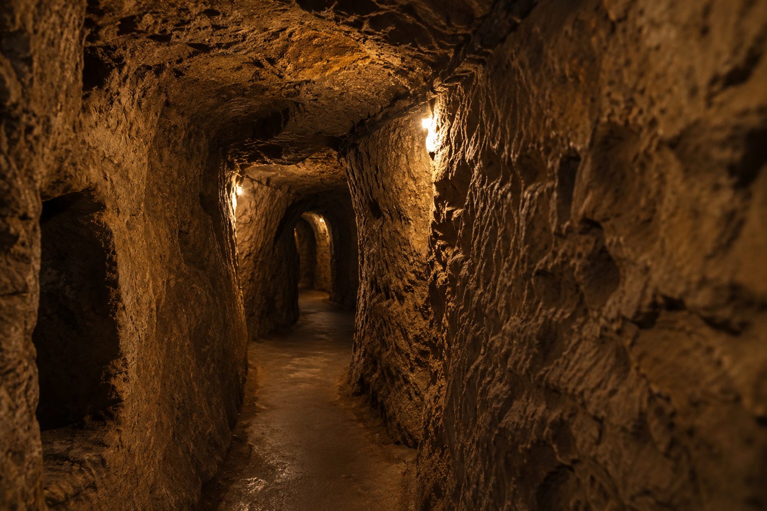 The interior of the Vinh Moc Tunnels, an underground village in the Vietnam DMZ.