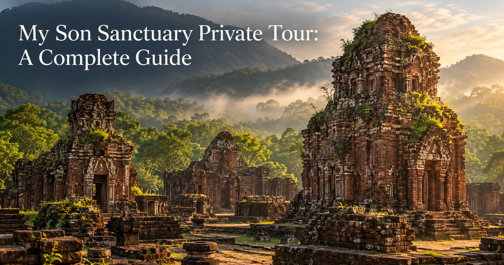 My Son Sanctuary private tour cover showing Cham brick temples in a green valley